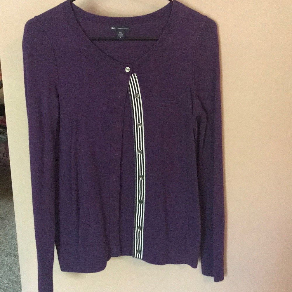 GAP Purple Cardigan Sweater